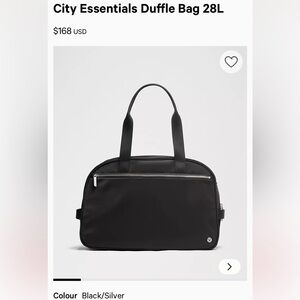 lululemon City Essentials Duffel Bag 28L